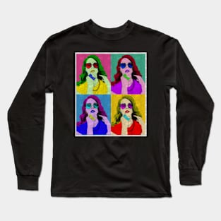 Lana Del Rey 80s Pop Art Style Long Sleeve T-Shirt